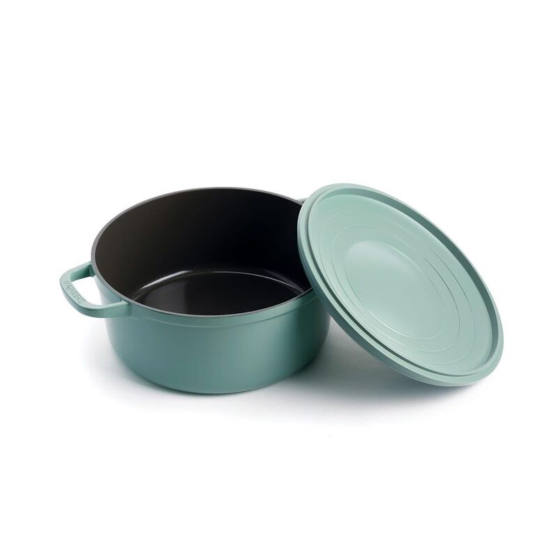 GreenPan Featherweights Casserole With Lid 24cm/ 4.20L  Smokey Blue image number 1